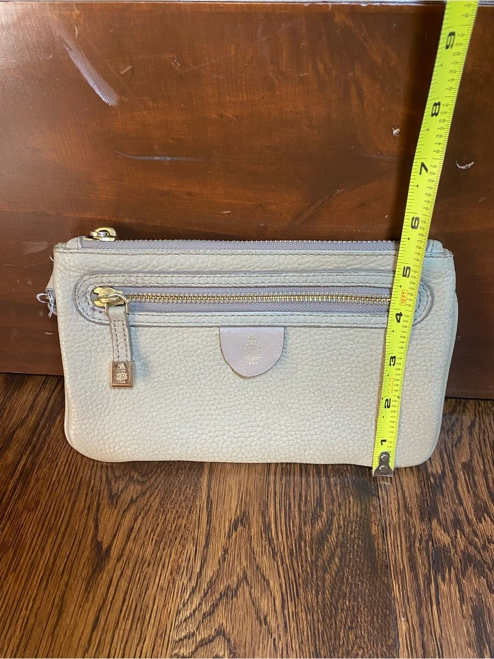 Mark Cross - Tan Pebbled Leather Wristlet / Wallet / Clutch / Purse